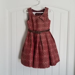 Bonnie Jean Pink Brocade Party Dress size 4/4T